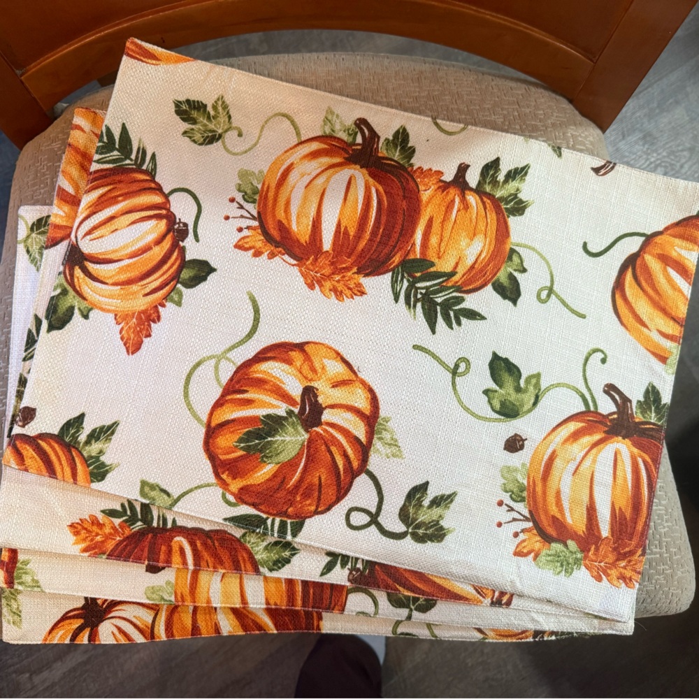 Pumpkin Print Placemats